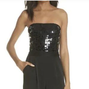 Alice + Olivia Jeri Sequin Embellished Jumpsuit